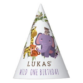 スウィートジャングルサファリアニマル1st誕生日パーティー パーティーハット