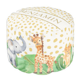 スウィートジャングルサファリ ベビーアニマル ベビー寝室 ポフ プーフ