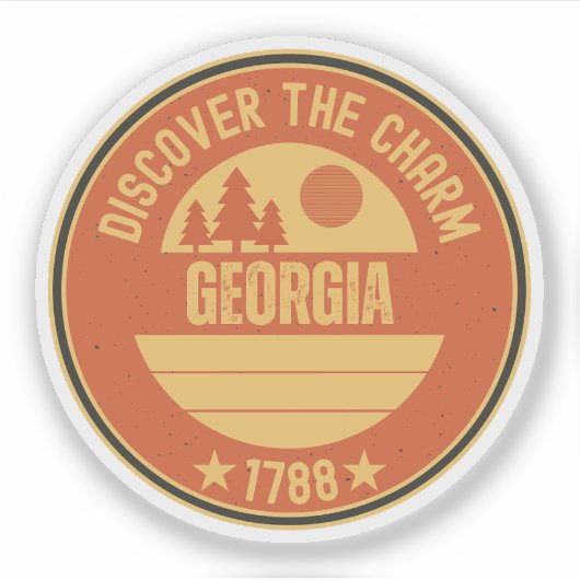 スウィートジョージアピーチサザンチャームプレゼント シール (正面)