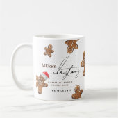 スウィートジンジャーブレッドマンクリスマス コーヒーマグカップ (左)