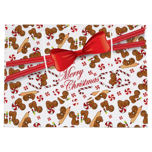 スウィートジンジャーブレッドマンベーカーズ ラージペーパーバッグ (正面)