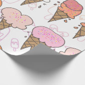 スウィートスイーツ – プレミアムアイスクリーム包装 ラッピングペーパー (角)