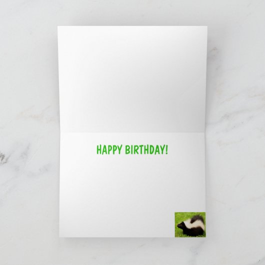 スウィートスカンク誕生日カード カード (内部)