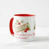 スウィートスクープ先生マグカップ – 新学期ギフト マグカップ (正面左)