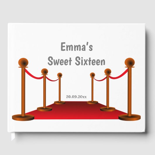 スウィートスタイリッシュ16ハリウッドレッドカーペット誕生日 ゲストブック (正面)
