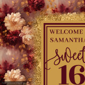 スウィートスタイリッシュ16赤面ブルゴーニュ金ゴールドタペストリー タペストリー