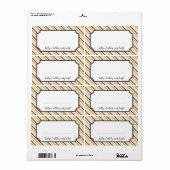 スウィートストライプキャンディビュッフェホリデー ラベル (フルシート)