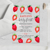 スウィートストロベリーファースト1歳の誕生日 アクリル招待状