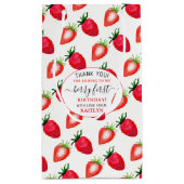 スウィートストロベリーファースト1歳の誕生日 スモールペーパーバッグ (裏面)