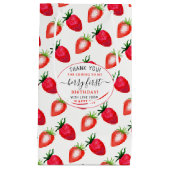 スウィートストロベリーファースト1歳の誕生日 スモールペーパーバッグ (正面)