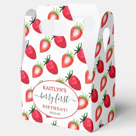 スウィートストロベリーファースト1歳の誕生日 フェイバーボックス (オープン)