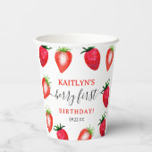 スウィートストロベリーファースト1歳の誕生日 紙コップ (裏面)