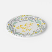 スウィートスプリグス男女兼用ベビーシャワープレート ペーパープレート (アングル)