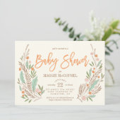 スウィートスプリグス男女兼用ベビーシャワー招待状 招待状 (スタンド正面)