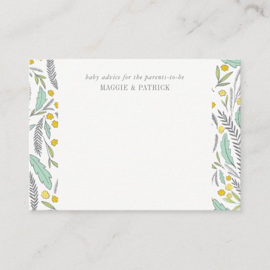 スウィートスプリグ男女兼用の親アドバイスカード アドバイスカード (正面)