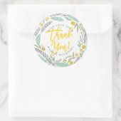 スウィートスプリグ男女兼用ベビーサンキューステッカー ラウンドシール (バッグ)