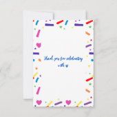 スウィートスプリンクルバースデーパーティーテーマ サンキューカード (正面)