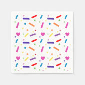 スウィートスプリンクルバースデーパーティーテーマ スタンダードカクテルナプキン (正面)