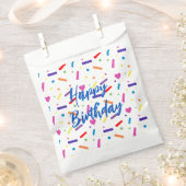 スウィートスプリンクルバースデーパーティーテーマ フェイバーバッグ (クリップ留めされた状態)