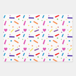 スウィートスプリンクルバースデーパーティーテーマ ラッピングペーパーシート