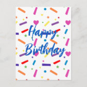 スウィートスプリンクル バースデーパーティーテーマ ポストカード (正面)