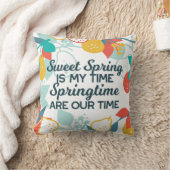 スウィートスプリングタイム引用文&パターン クッション (ブランケット)