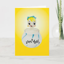 スウィートスマイリングフェイスジャムアンドジェリー ハッピーカード