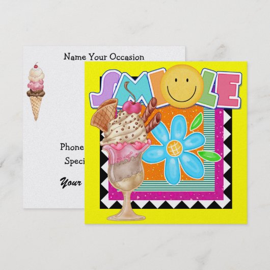 スウィートスマイル!- SRF 招待状 (正面/裏面)