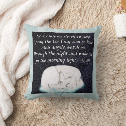 スウィートスリーピングラム – 今は私は祈りの言葉  クッション (ブランケット)