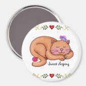 スウィートスリーピング子猫 マグネット (正面/裏面)