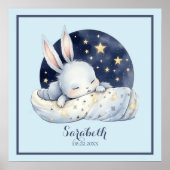 スウィートスリープベビーバニー子供部屋アートポスター ポスター (正面)
