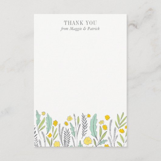 スウィートスリ男女兼用グスフラットサンキューノート ノートカード (正面)