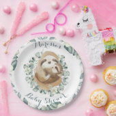 スウィートスロッスマムマハグユーカリプタスベイビーシャワー ペーパープレート (パーティー)