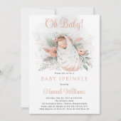 スウィートスワッドオベビーフローラガールベビー散水 招待状 (正面)