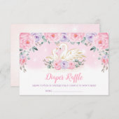 スウィートスワンプリンセスピンクパープルおむつラッフル エンクロージャーカード (正面/裏面)