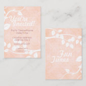 スウィートタイムズパーティー招待状カード エンクロージャーカード (正面/裏面)