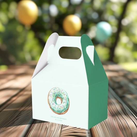 スウィートタイムパステルグリーンドーナツ誕生日 フェイバーボックス
