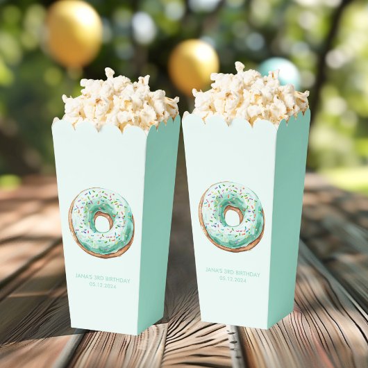 スウィートタイムパステルグリーンドーナツ誕生日 フェイバーボックス