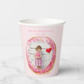 スウィートタイムパステルピンクドーナツ誕生日 紙コップ (正面)