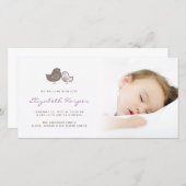 スウィートダマスクシックベビーガール誕生のお知らせ 案内状 (正面/裏面)