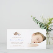 スウィートダマスクチックス男の赤ちゃん誕生のお知らせ 案内状 (スタンド正面)