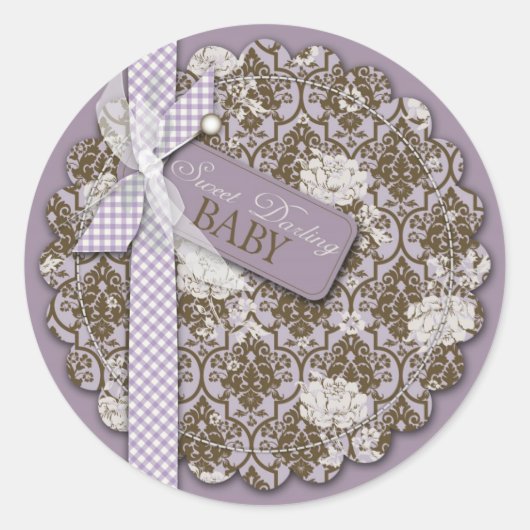 スウィートダーリングベビーステッカー ラウンドシール (正面)