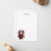 スウィートチョコレートラブラドールレトリバーサンキュー ノートカード (正面/裏面インサイチュ)