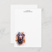 スウィートチョコレートラブラドールレトリバーサンキュー ノートカード (正面/裏面)