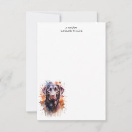 スウィートチョコレートラブラドールレトリバーサンキュー ノートカード