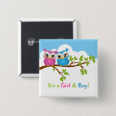 スウィートツインズフールズボーイガールベビーボタン 缶バッジ (正面&裏面)