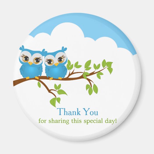 スウィートツインズフールズボーイベビーサンキューマグネット マグネット (正面)