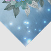 スウィートティール（緑がかった色）パープルブルーフローラブーケデックページ 薄葉紙 (詳細)