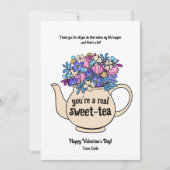 スウィートティー図解入りの、写真付きのバレンタインデー シーズンカード (正面)