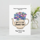 スウィートティー図解入りの、写真付きのバレンタインデー シーズンカード (スタンド正面)